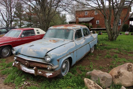 Blue Ford Customline car