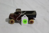 Champion cast iron toy stake body truck with rubber wheels