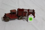 C. to C. Co. vintage cast iron truck with trailer
