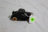 cast iron Plymouth toy car with rubber wheels