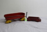 1930's Comet toy wagon & Vintage red toy wagon