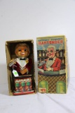 Vintage battery operated bartender in box (broken martini glass)