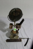 Vintage shave stand with mirror, 
