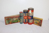 Vintage Tinker Toys, Pick up Sticks, Tiddley Winks, and Table Croquet