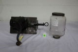 Crystal No. 3 coffee grinder with glass holder