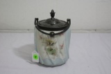 Victorian glass biscuit jar