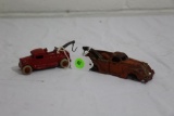 (2) Antique toy tow trucks
