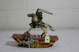 Hop Along Cassidy tin wind up toy