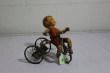 Kiddy Cyclist child tricycle tin wind up toy