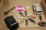 Assortment of pocket knives and misc.