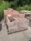 (2) skids of colored cinder blocks