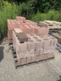 (2) skids of colored cinder blocks
