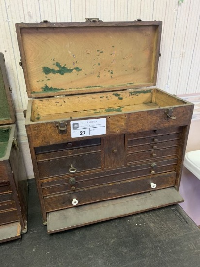 Gerstner & Sons Machinist tool chest, 11 drawer oak