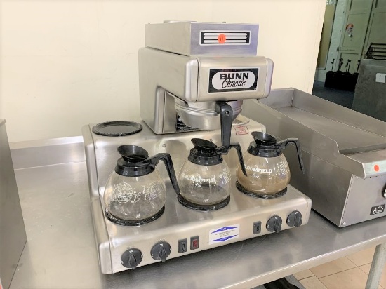 BUNN RL35 automatic coffee brewer with (5)  warmers