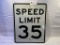 Speed Limit 35 - metal sign, 30