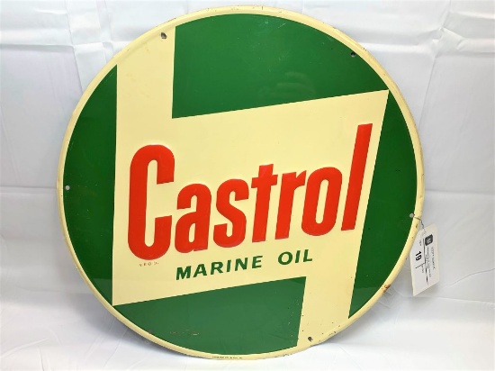 Castrol Marine Oil - 21.75", metal sign