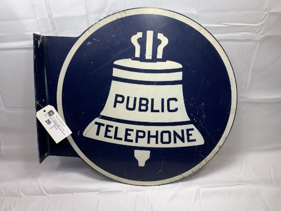 Public Telephone - 24.25", metal sign double sided