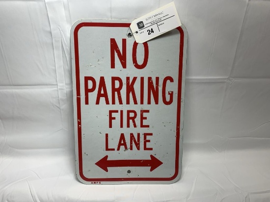 No Parking Fire Lane -metal sign, 18" x 12"