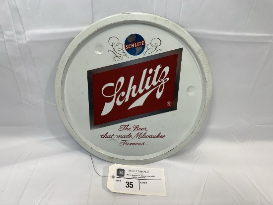 Schlitz beer tray, 12.5"