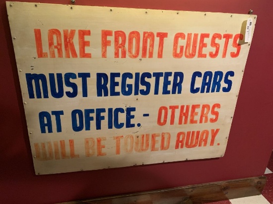 vintage guest sign, 48" x 36"