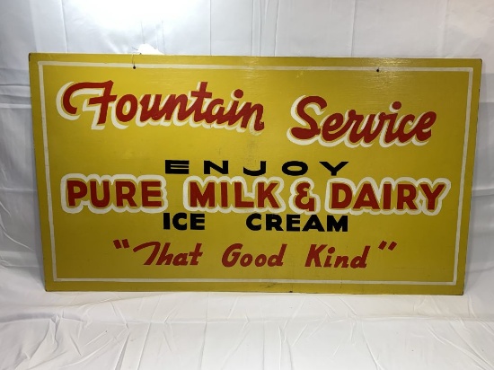 Fountain Service Soda sign, 43.5" x 23.5"