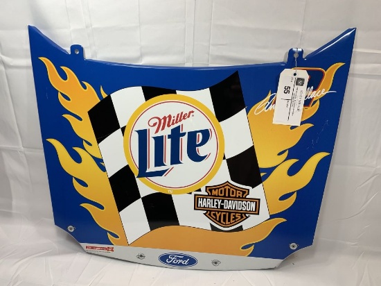Miller Light Rusty Wallace - hood style sign