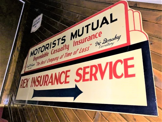 Motorists Mutual Insurance porcelain sign