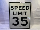 Speed Limit 35 - metal sign, 30