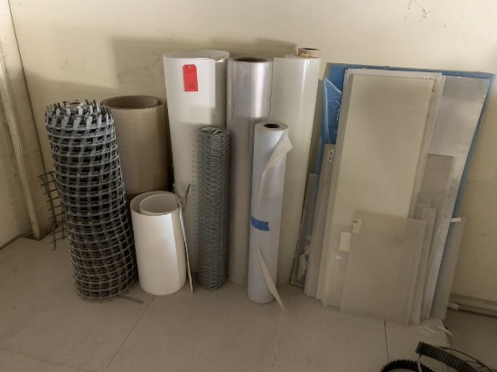 Rolls of Plastic, Wire, & Ram Board