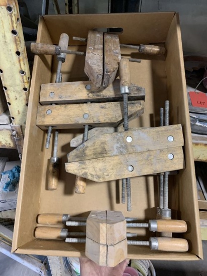 Wooden Clamps, 5 large, 2 small