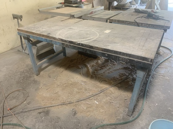 Work Table 6' x 3', metal/wood top