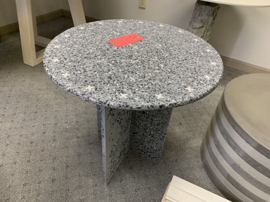 22" round cast table & base 22" high