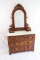 Victorian marble top dresser with mirror