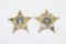 (2) Sheriff  Badges
