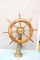 Brass Ships Steering Column and Wheel