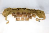 Mauser 8mm Turkish Ammo In Bandoliers, 59 rounds