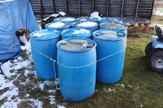 (10) 55 gallon barrels