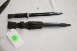 German 98K EUF Horster bayonet No. 4360 with scabbard  No. 6502