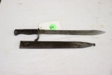 WWI German Long Sawback Bayonet with scabbard