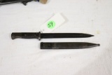 WWII 1944 Horster 44 ASW bayonet with scabbard - Matching numbers - 2929