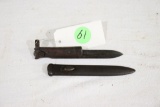 small bayonet & scabbard - no markings