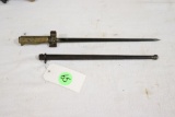 Lebel Spike  (French) Bayonet, brass handle with scabbard (tubular)
