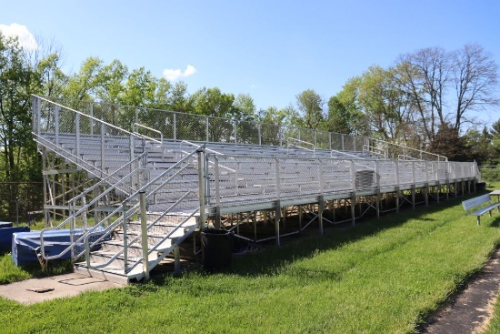 Farnham Aluminum Bleachers, elevated, 10 row,