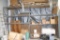 2 sections of industrial metal shelves