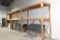 3 sections of wood large wood shelving