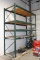 1 section of industrial metal shelving