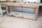 wood table on casters