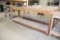 wooden work bench with casters
