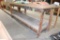 wooden work bench with casters