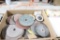 assortment of sanding pads and grinding wheels